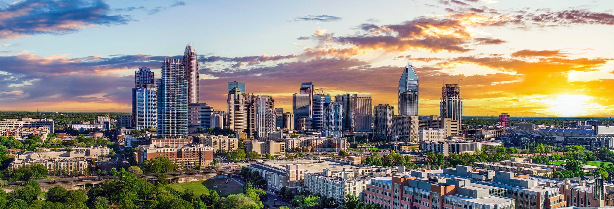 View of downtown Charlotte, North Carolina.
